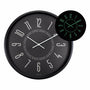 NeXtime 35cm Wall Clock - Glow in the Dark Black