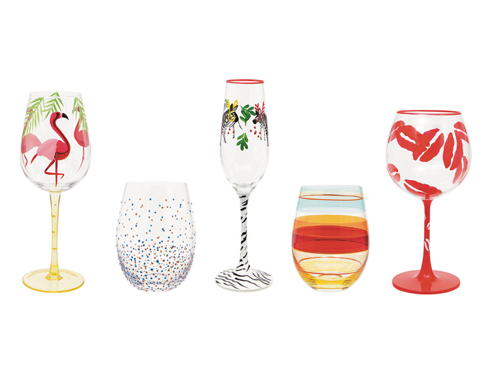 Selection of Hand Painted Glassware