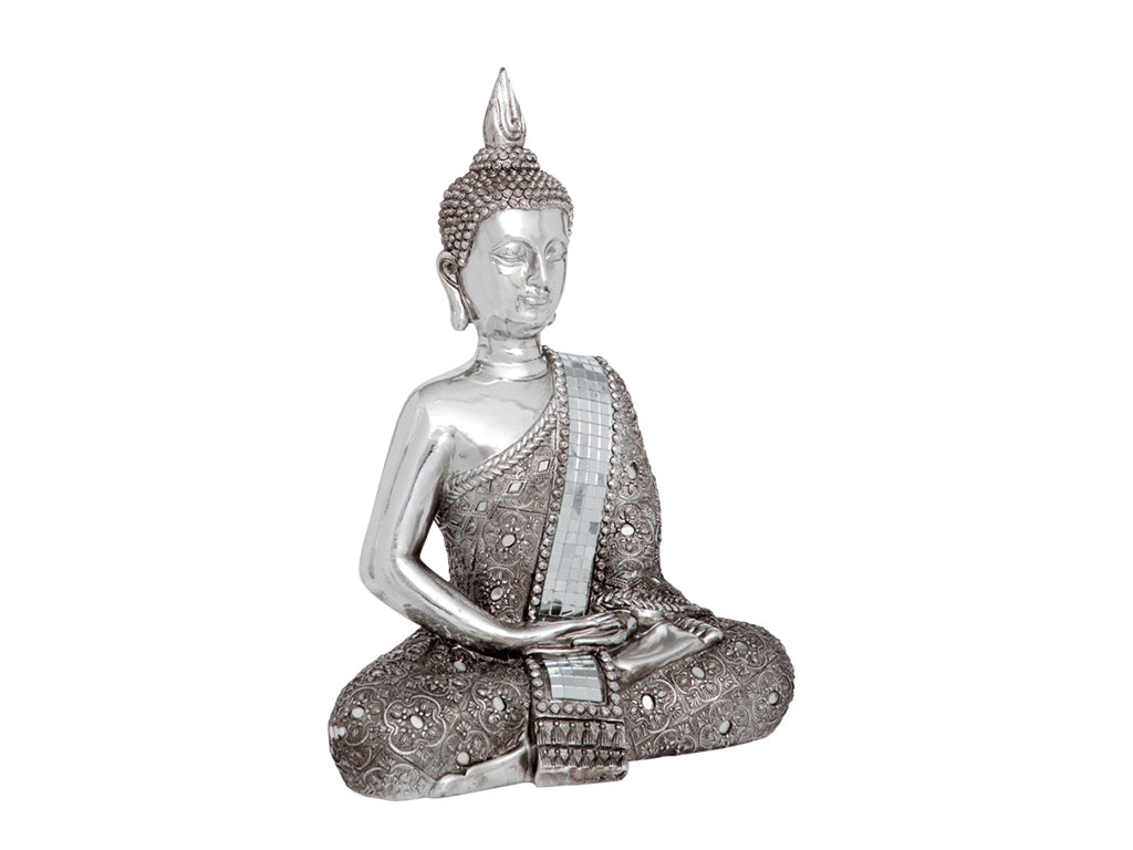 Silver Buddha Ornament