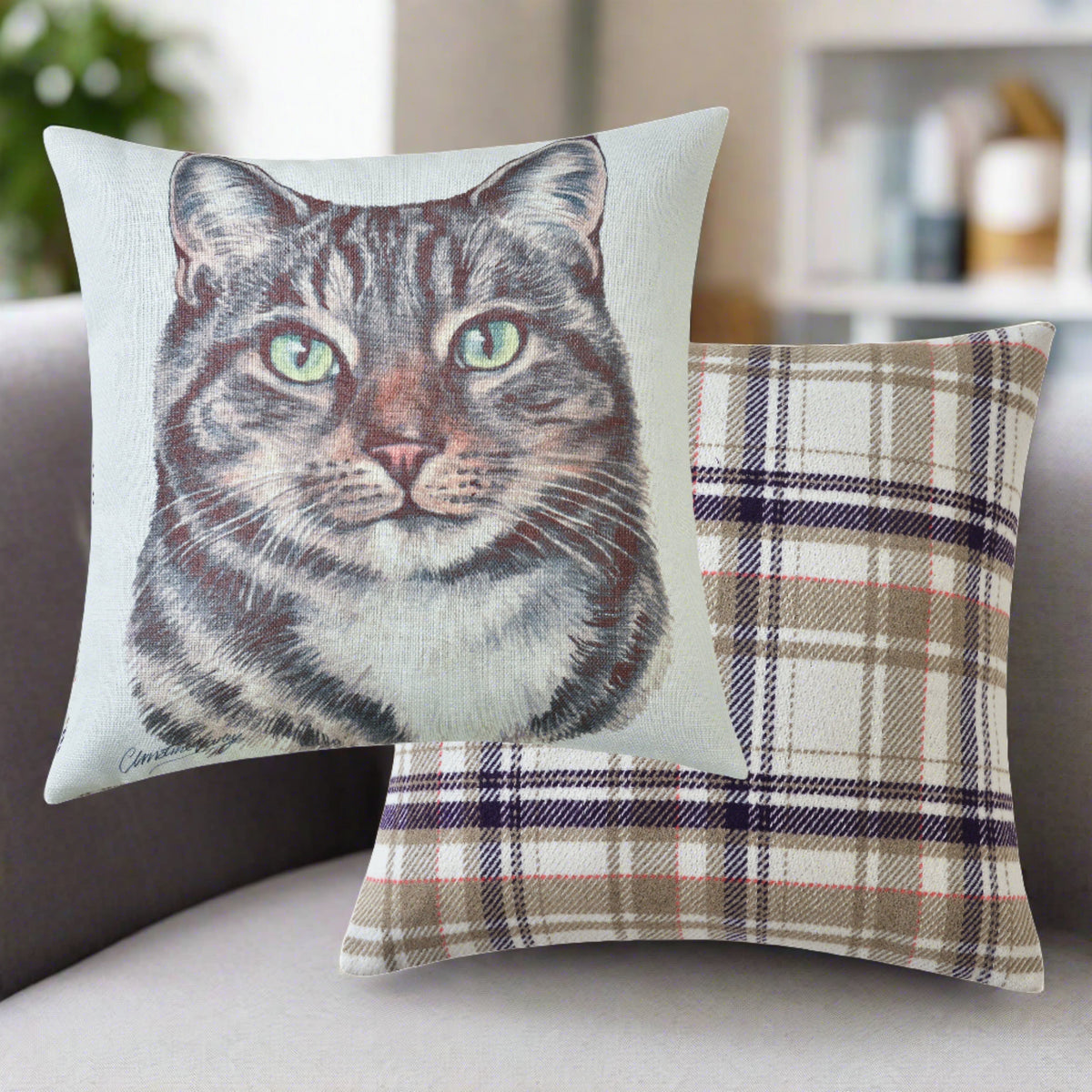 Tabby Cat Cushion