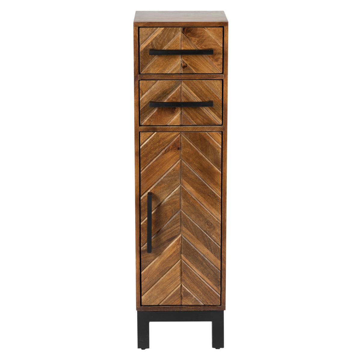 Parquet Mango Wood Slim One Door Cabinet