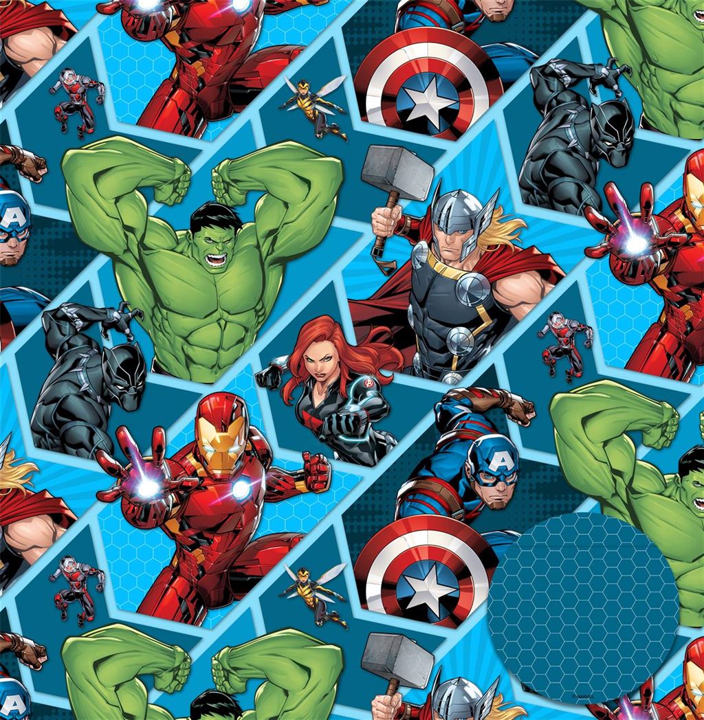 Marvel Avengers Gift Wrap - 2 Sheets &amp; Tags