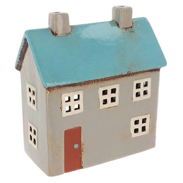 Blue Roof House Tealight Holder