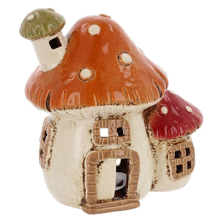 Village Pottery Mushroom House Tealight Holder