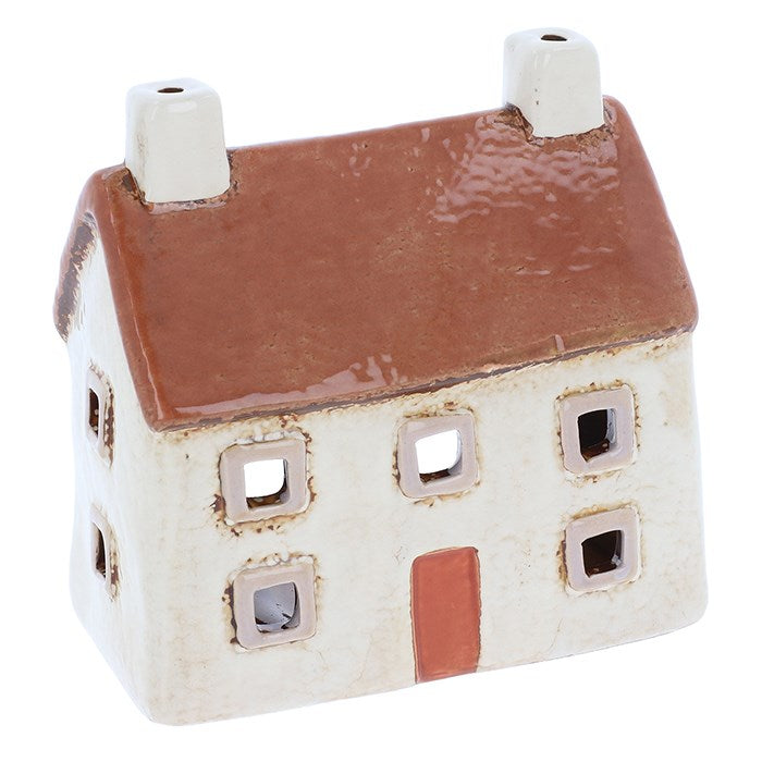 Village Pottery Cream Croft House Tealight Holder