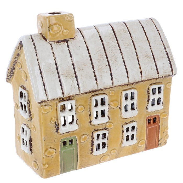 Village Pottery Double Terrace House Tealight Holder