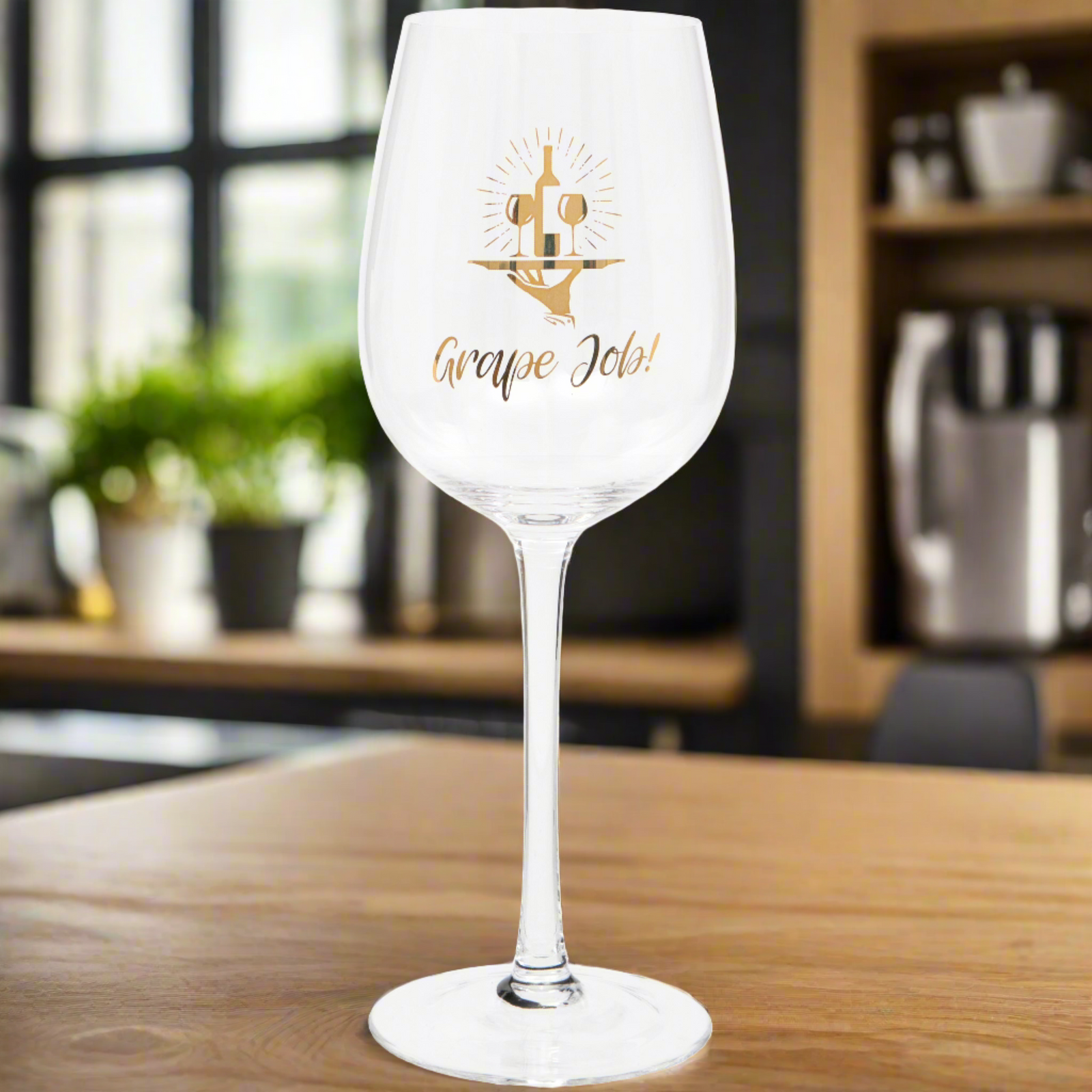 'Grape Job' Wine Glass