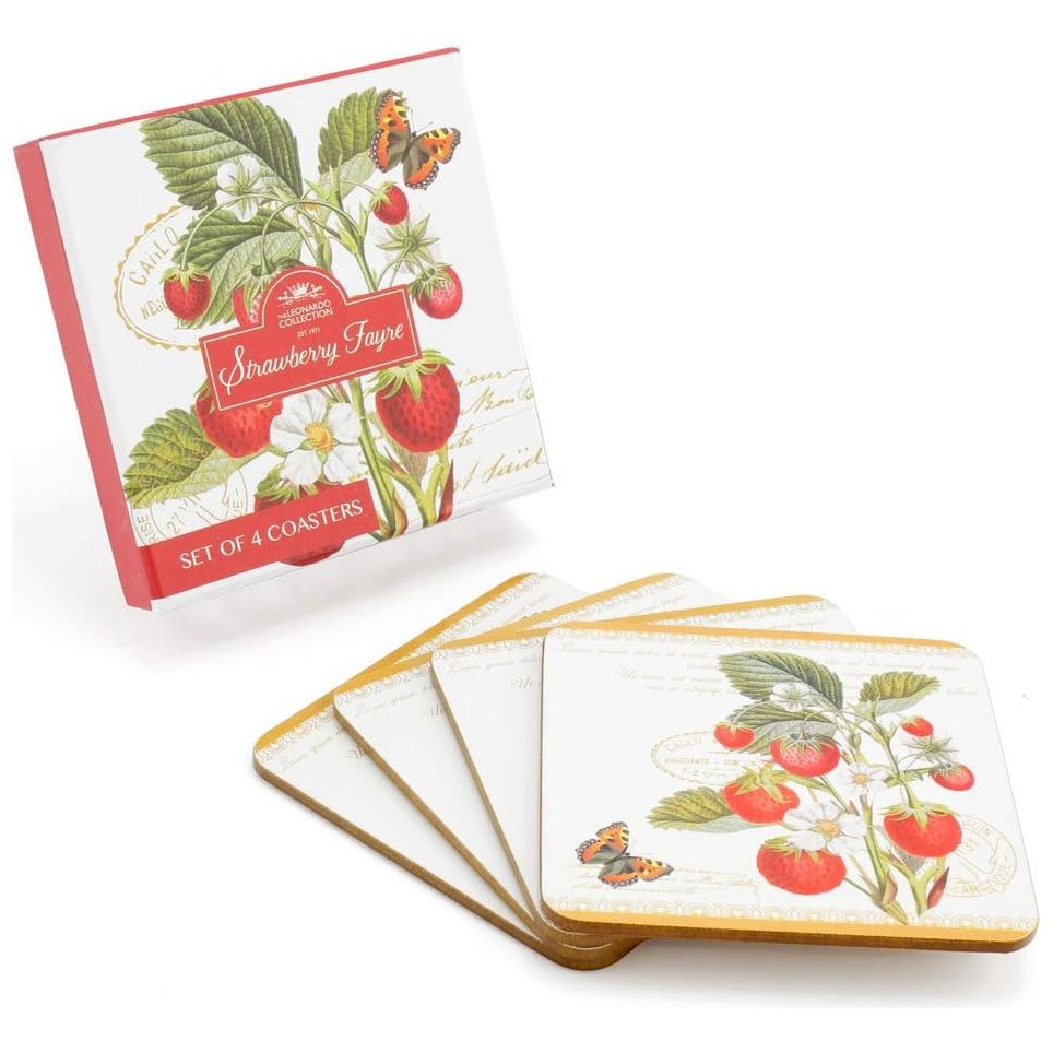 Strawberry Fayre Set of 4 Coasters