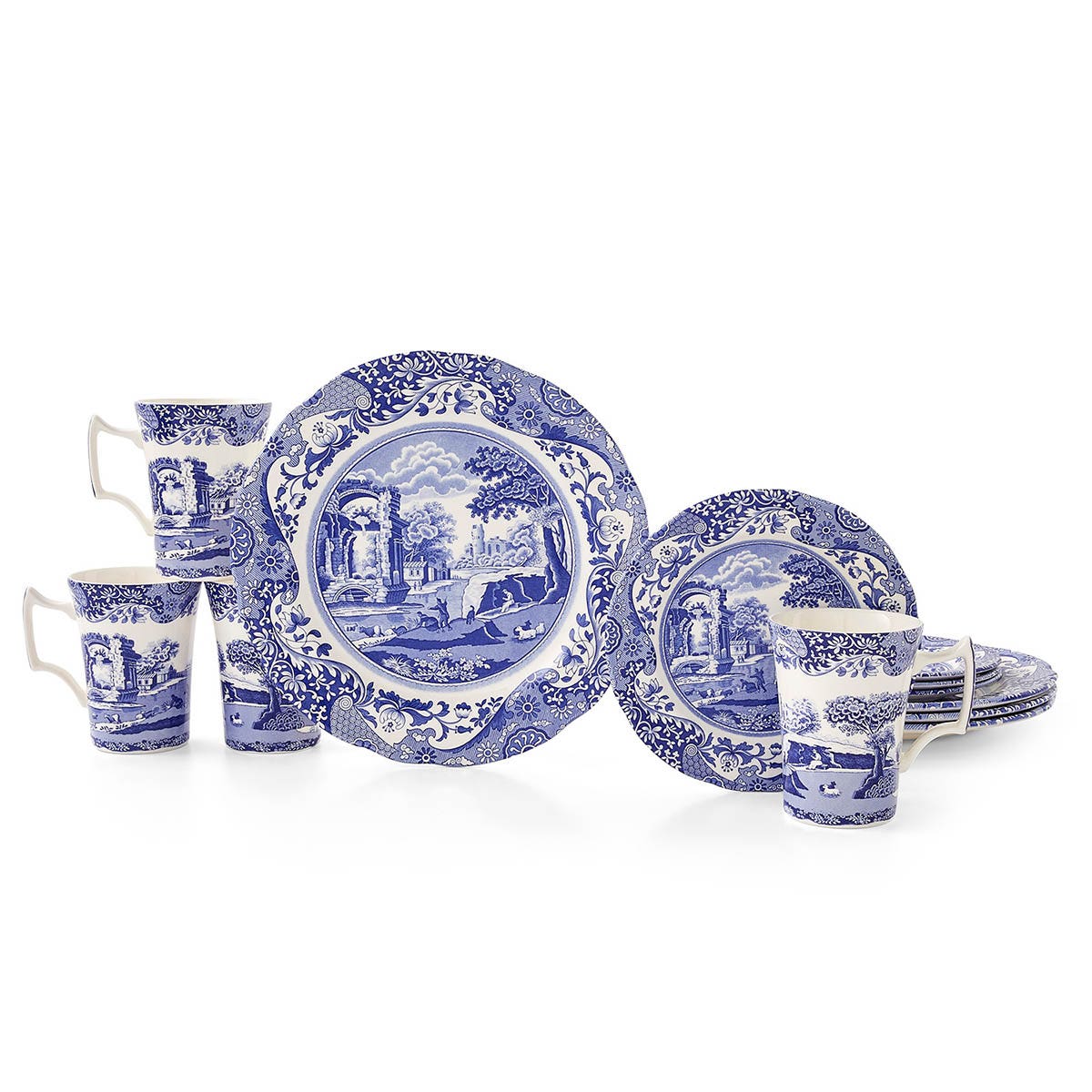 Blue Italian 12 Piece Dinner Set