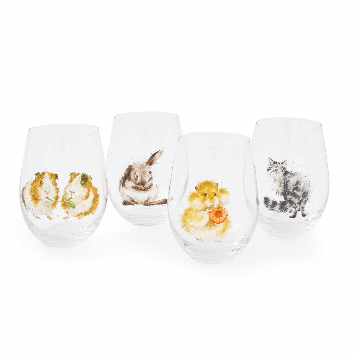 Wrendale Designs Set of 4 Animal Glass Tumblers