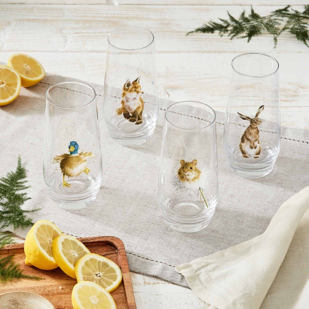 Wrendale Designs Set of 4 Highball Glasses