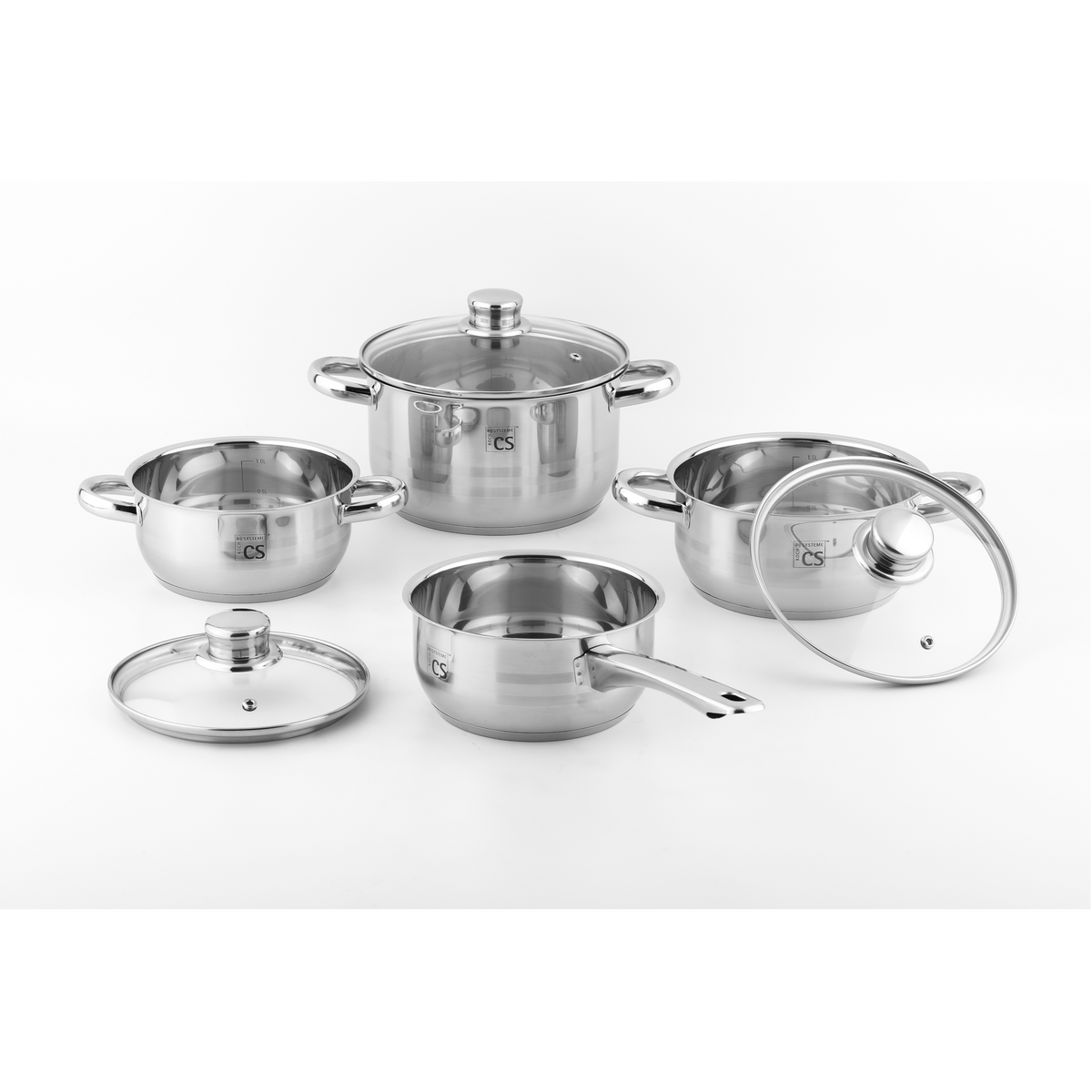 Belm 4pcs Stainless Steel Cookware Set