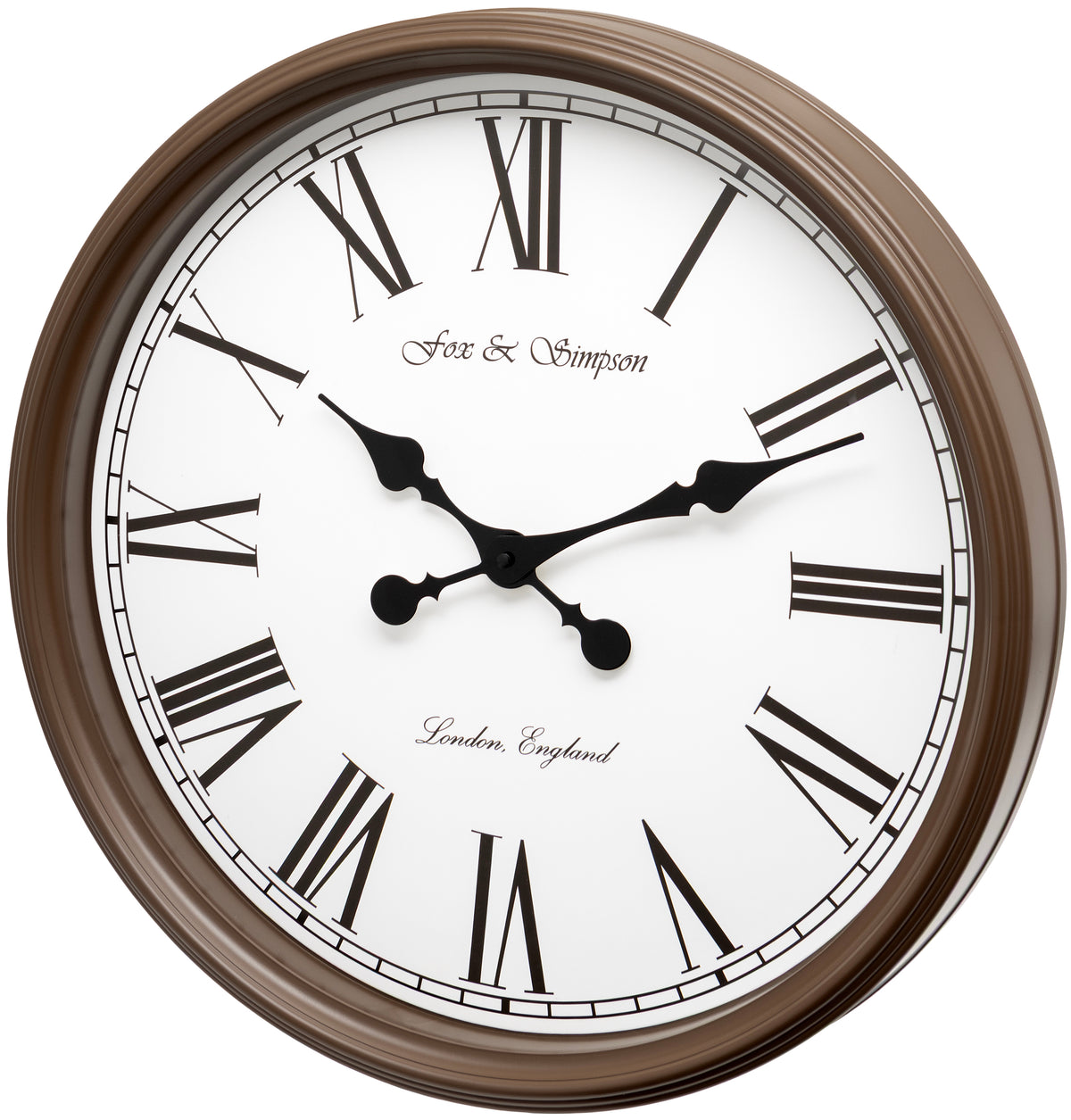 Station Wall Clock 50cm Grand Central in Dark Earth Brown