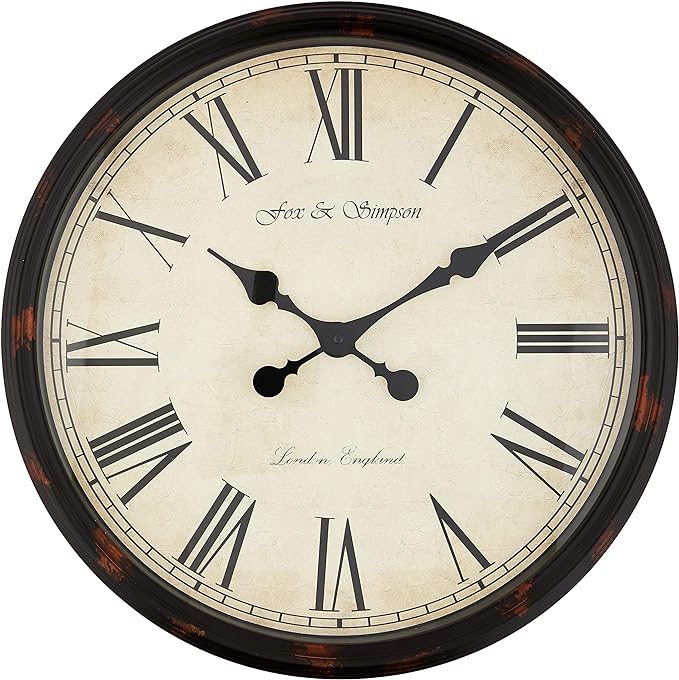 Grand Central 50cm Station Wall Clock - Black &amp; Beige