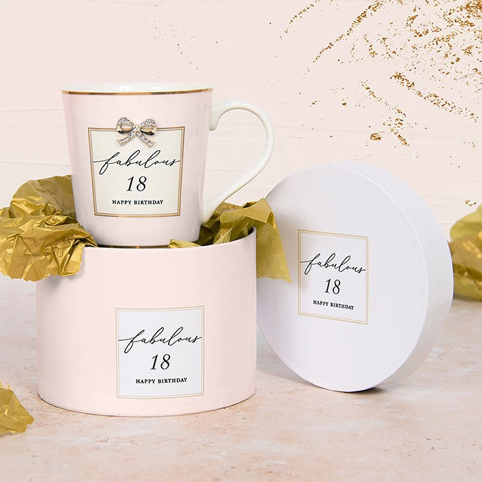 Fabulous 18 Birthday Fine China Mug in Presentation Box