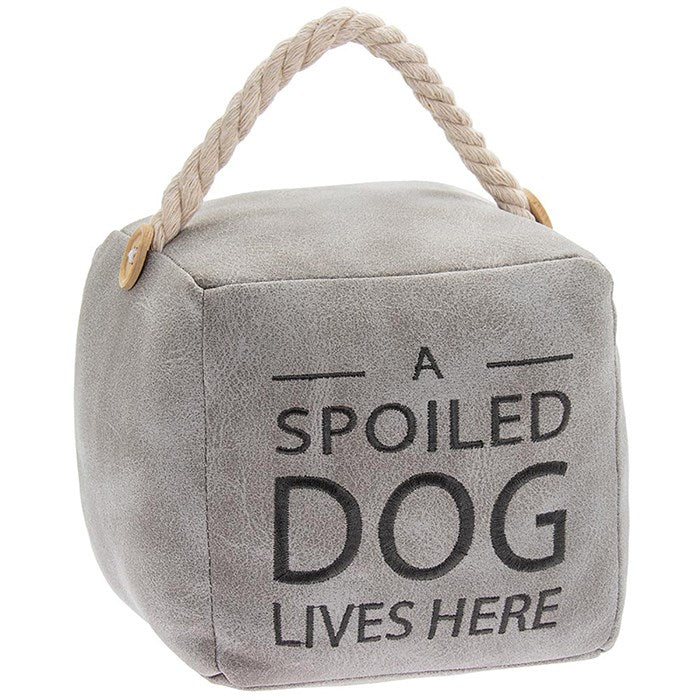 Spoilt Dog Grey Dog Square Doorstop