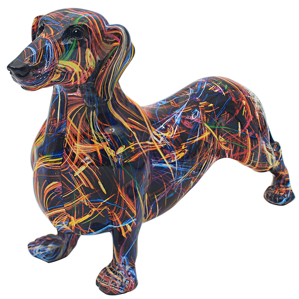 Multi-Coloured Dachshund Figurine - Small