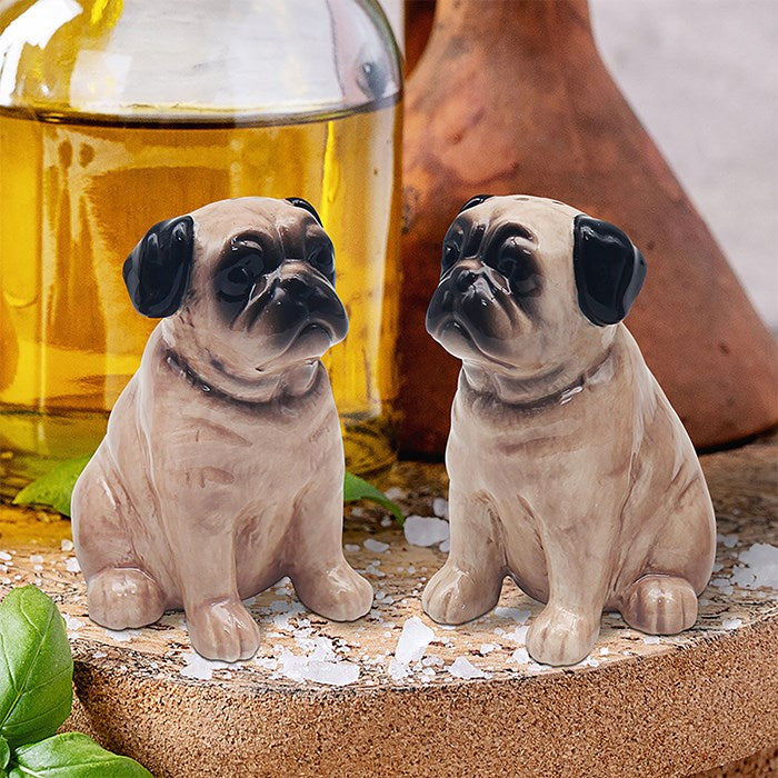 Pug Ceramic Salt and Pepper Set