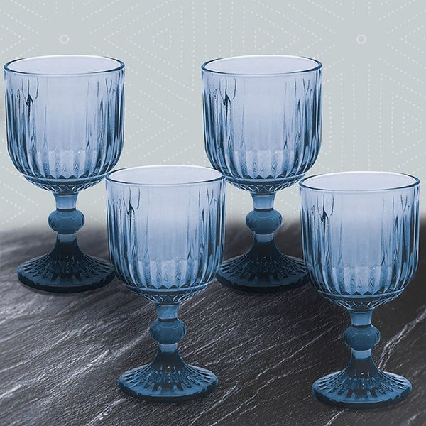 Blue Wine Glass - Set of 4