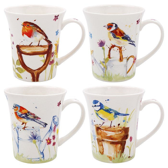 Garden Birds Mug Gift Box Set of 4