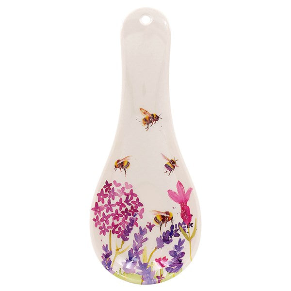 Lavender &amp; Bees Design Spoon Rest