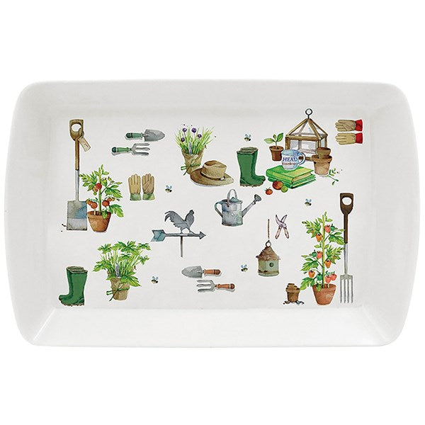 Green Fingers Garden Melamine Small Food Tray