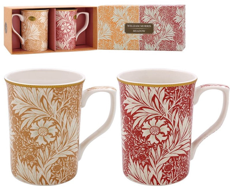 William Morris Meadow Fine China Mugs - Set of 2