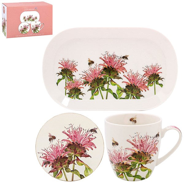 Bee-Tanical Mug, Coaster and Tray Set Bergamot