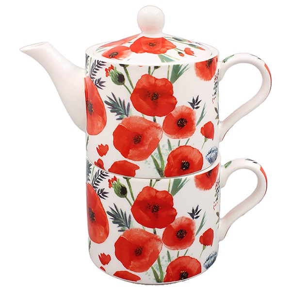 Poppy Fields Tea For One Set