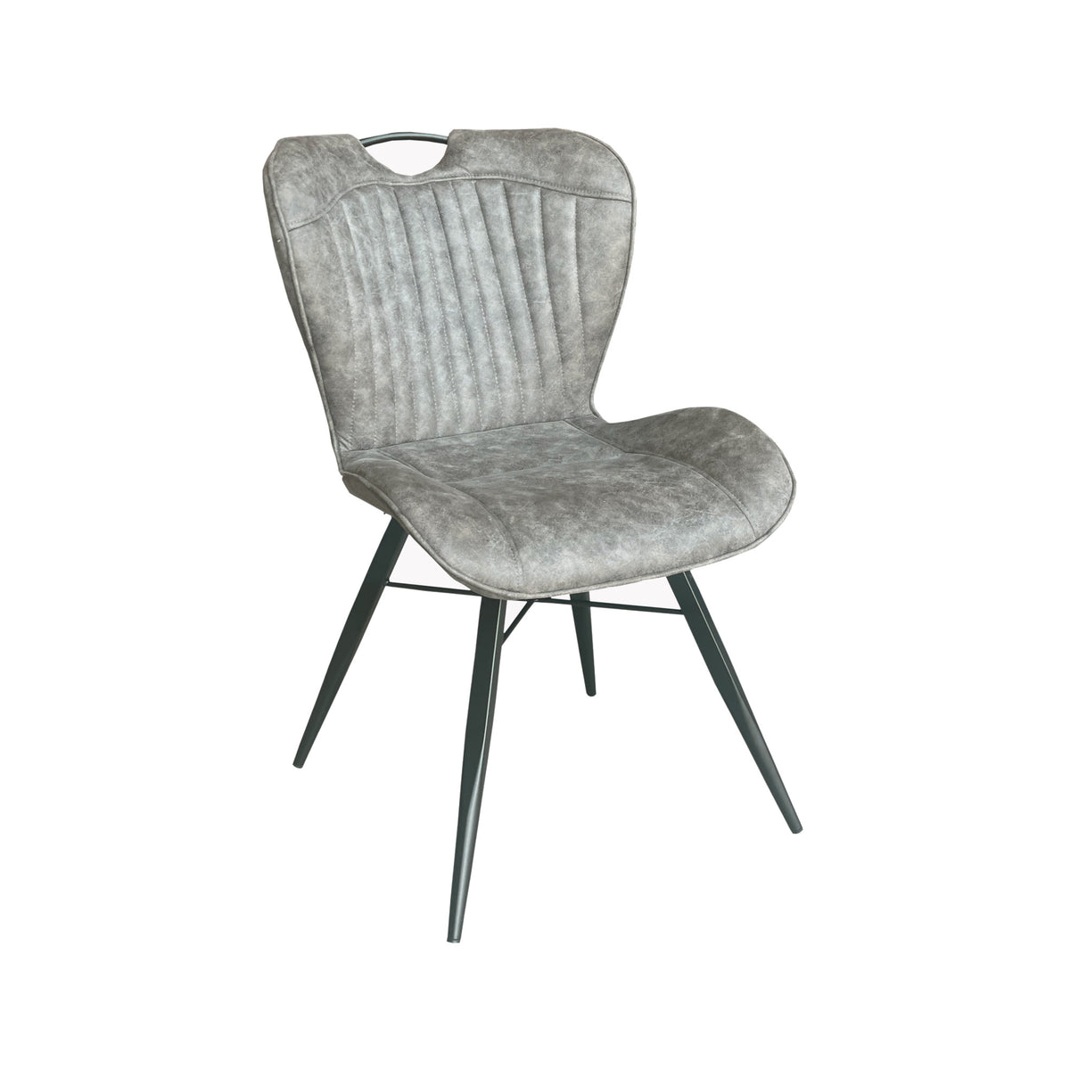 Mala Grey Fabric Dining Chairs - Set of Two