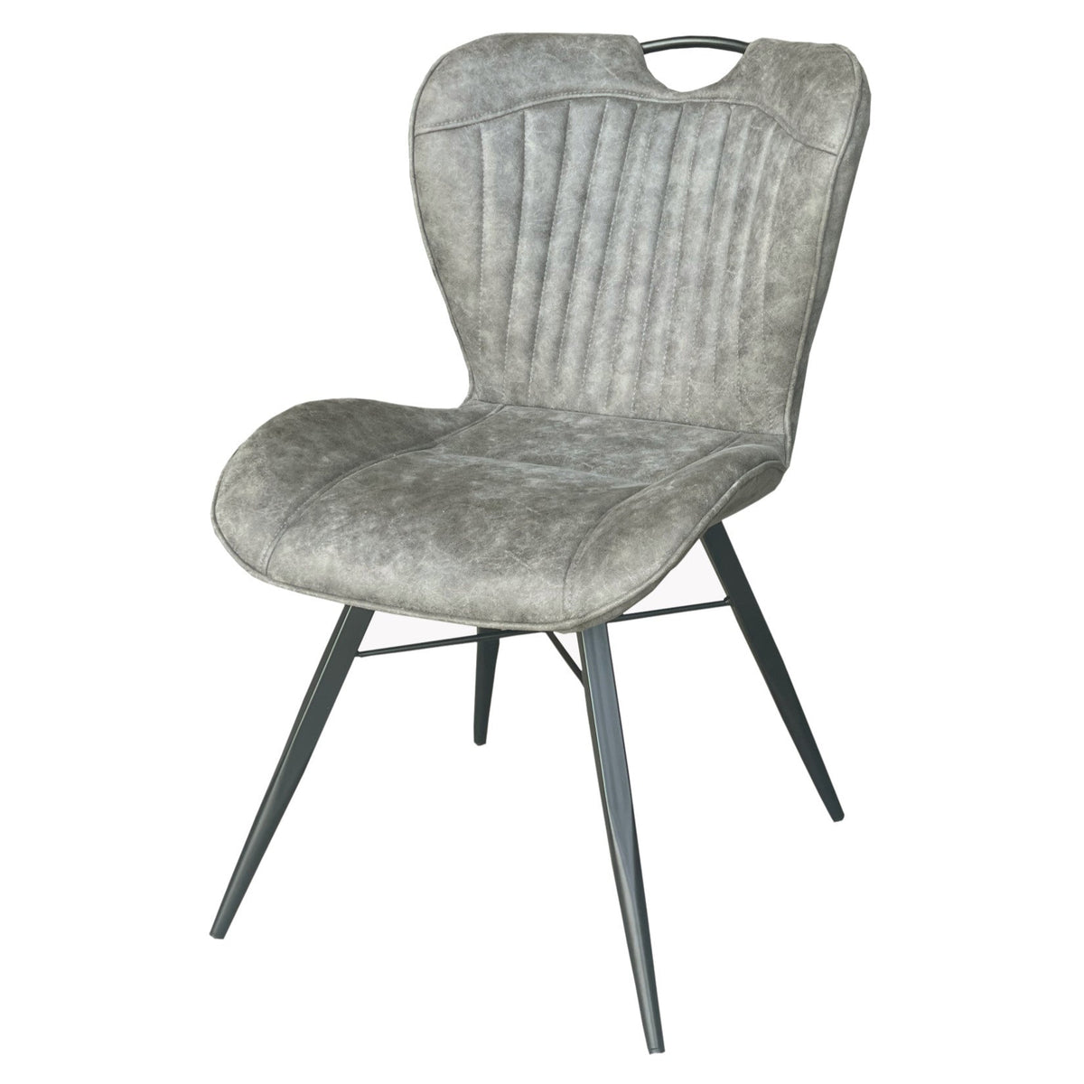 Mala Grey Fabric Dining Chairs - Set of Two