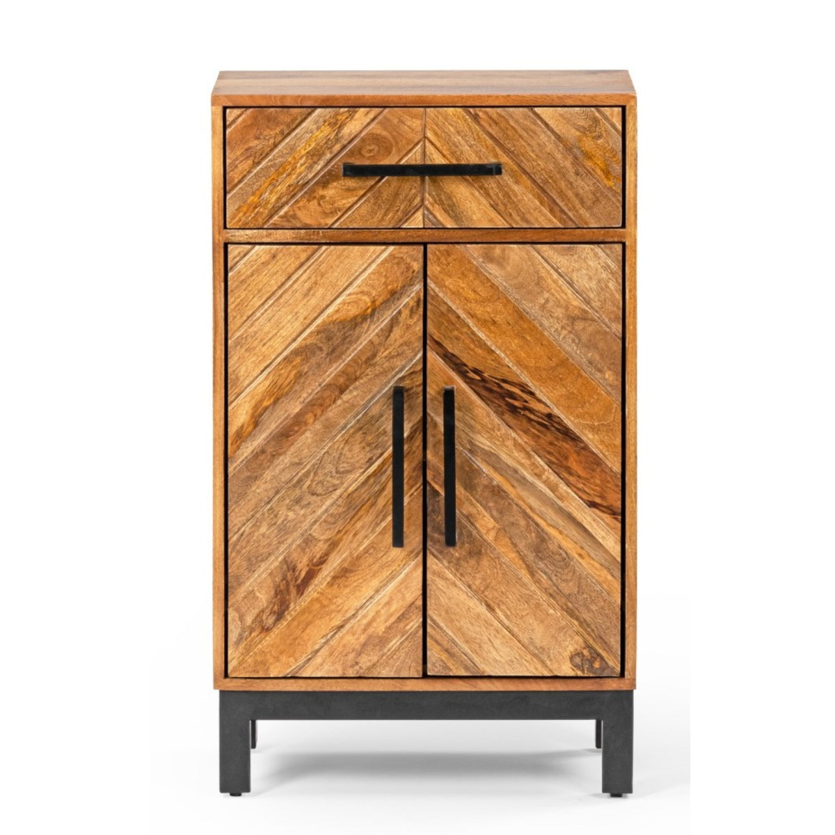 Parquet Mango Wood Tall Slim Sideboard