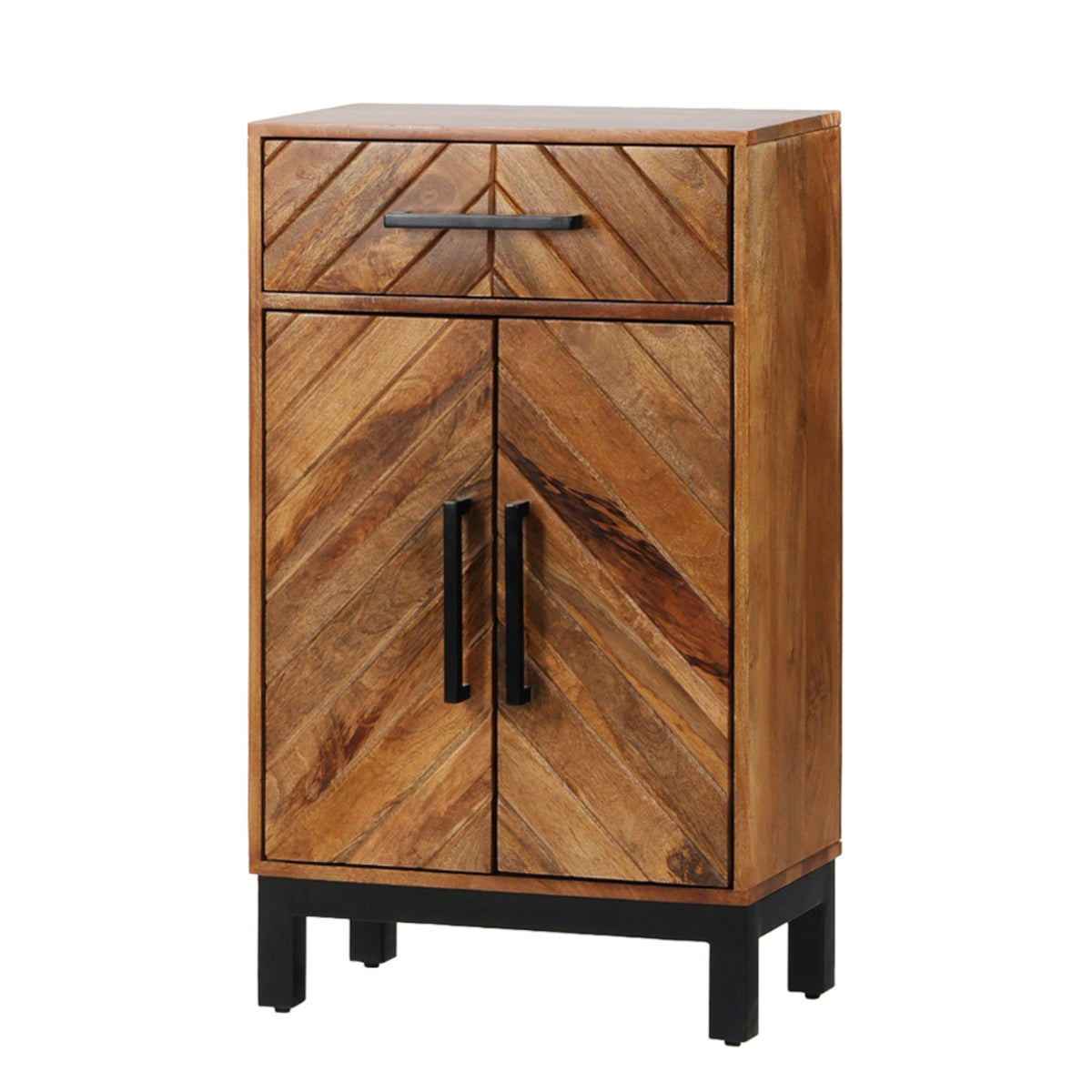 Parquet Mango Wood Tall Slim Sideboard