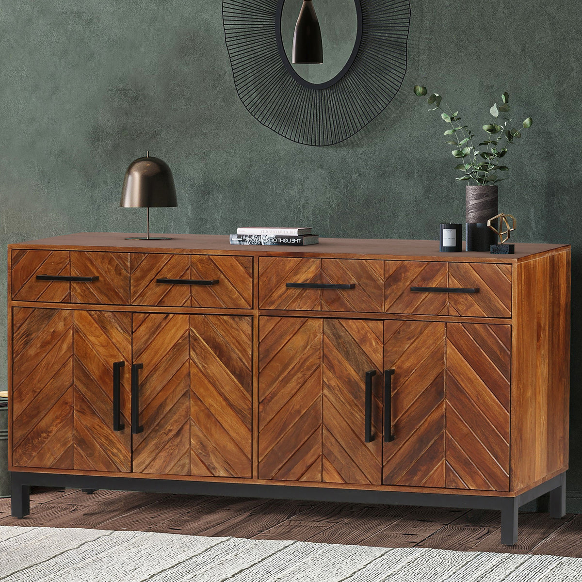 Parquet Mango Wood 170cm Sideboard