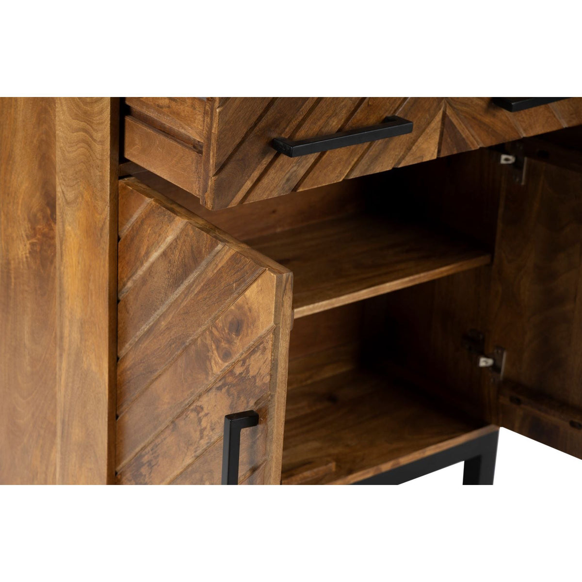 Parquet Mango Wood Two Door Cabinet