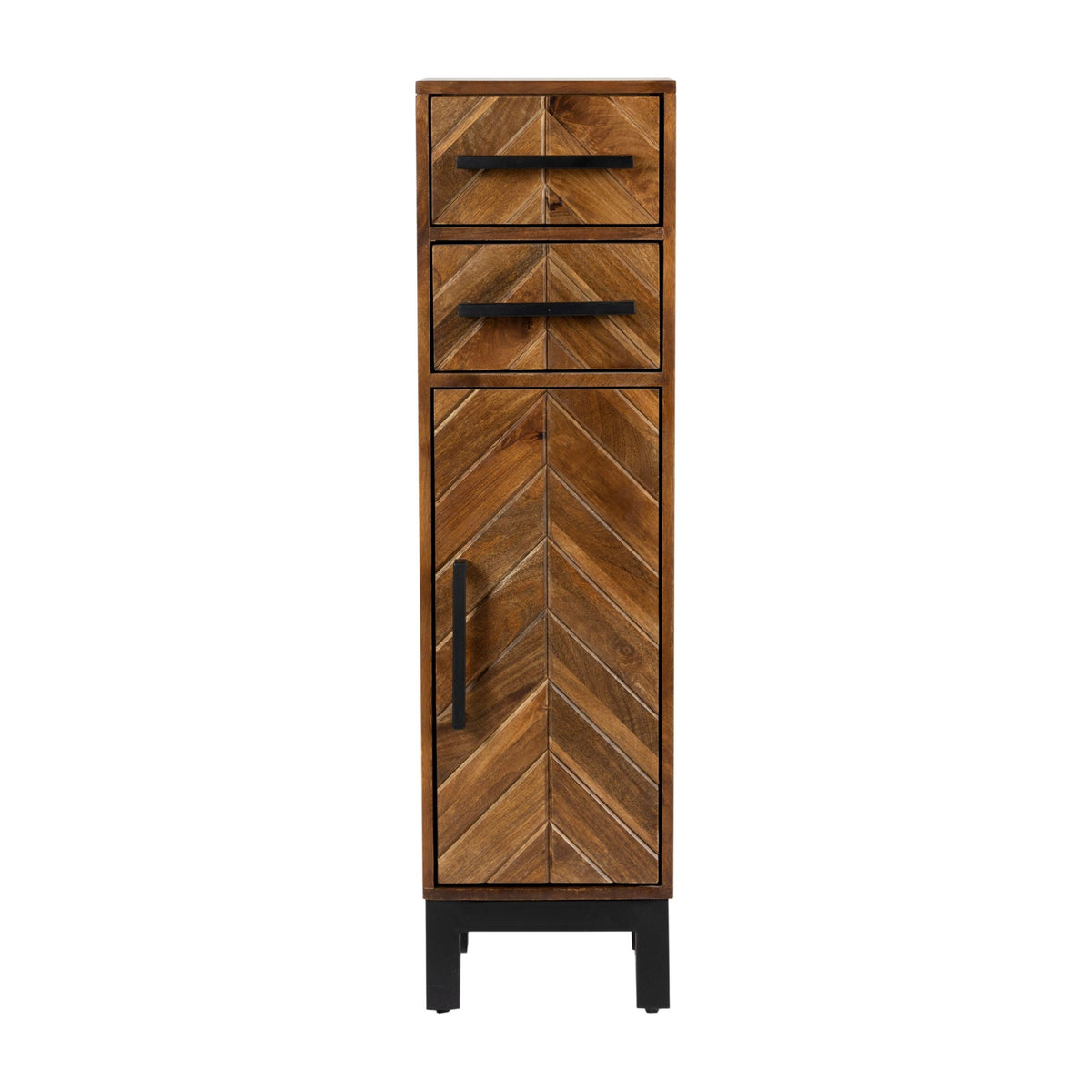 Parquet Mango Wood Slim One Door Cabinet