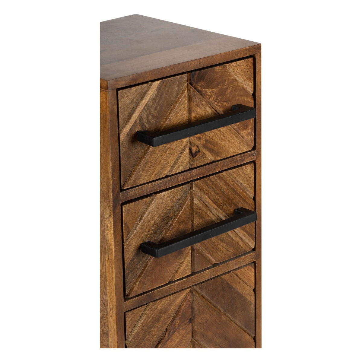 Parquet Mango Wood Slim One Door Cabinet