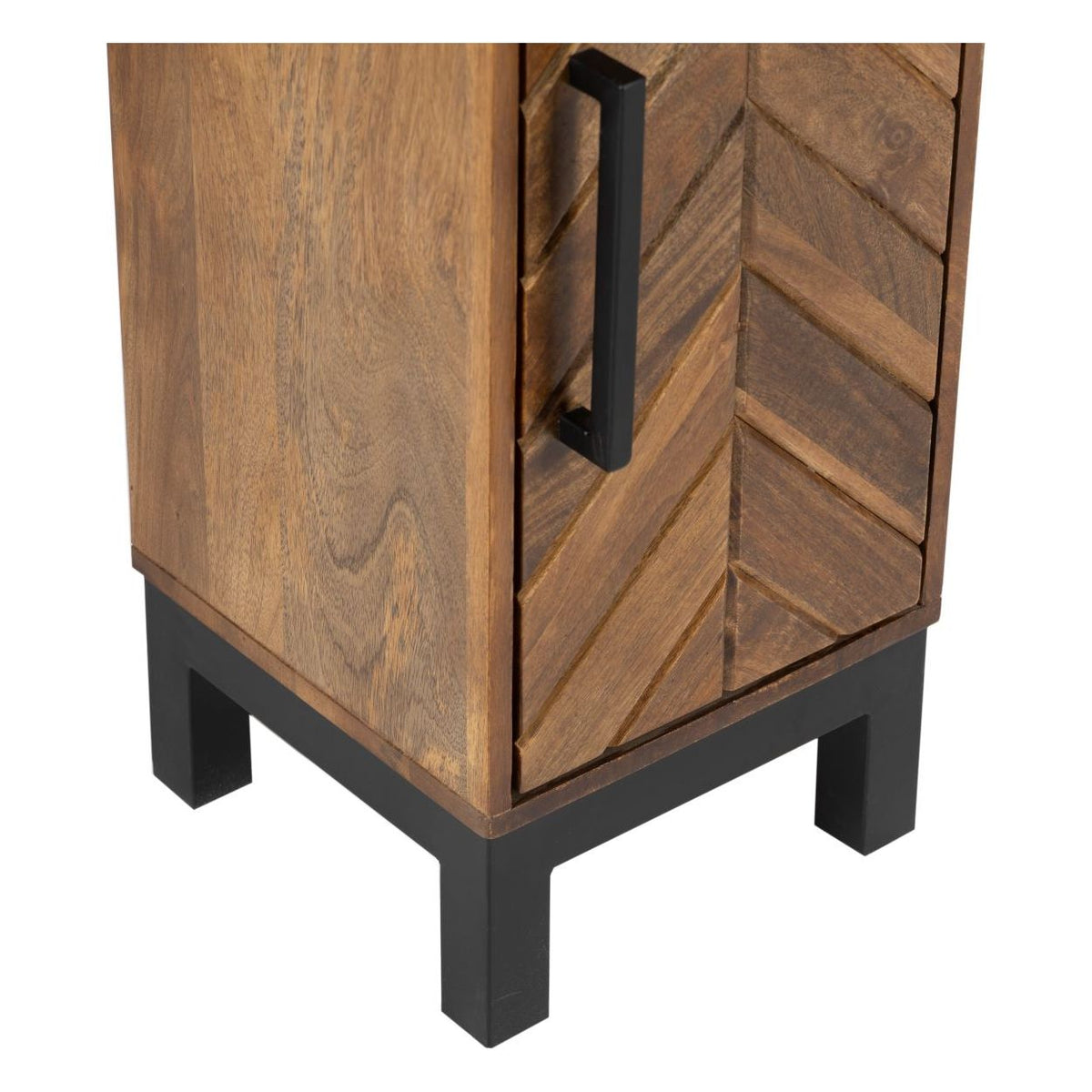 Parquet Mango Wood Slim One Door Cabinet