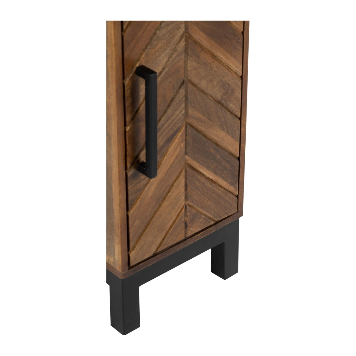 Parquet Mango Wood Slim One Door Cabinet