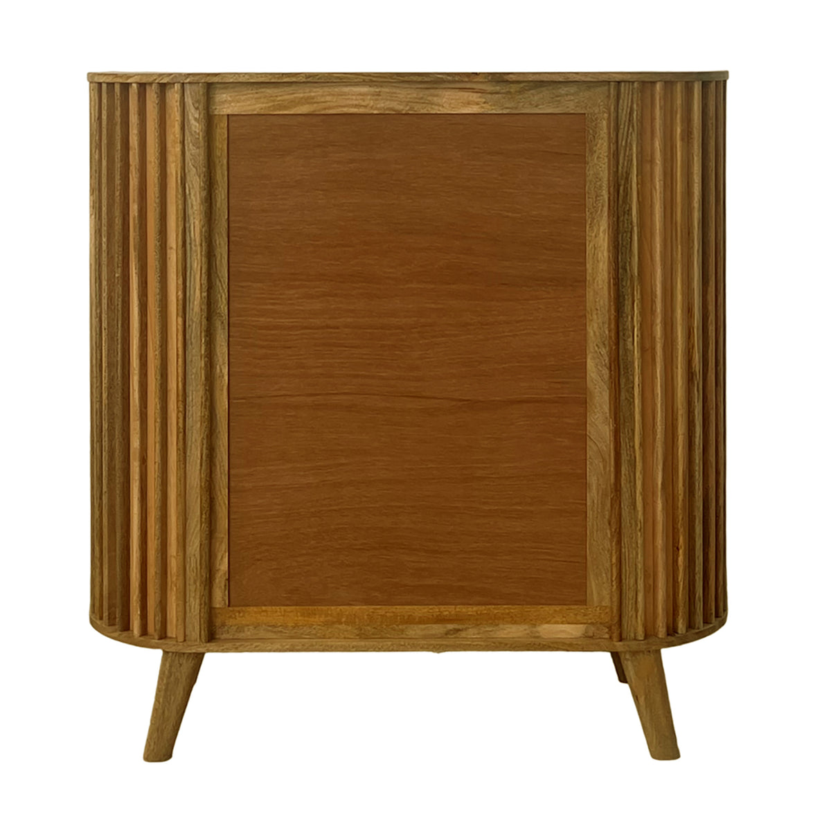 Slatted Mango Wood 2 Door Highboard