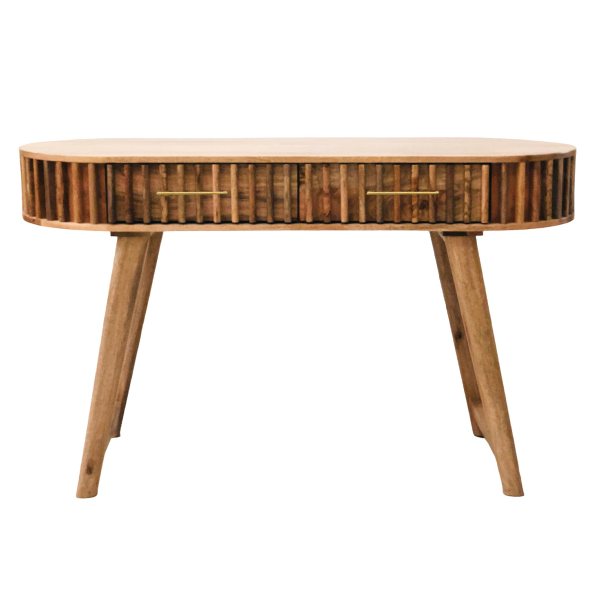 Slatted Mango Wood Console Table