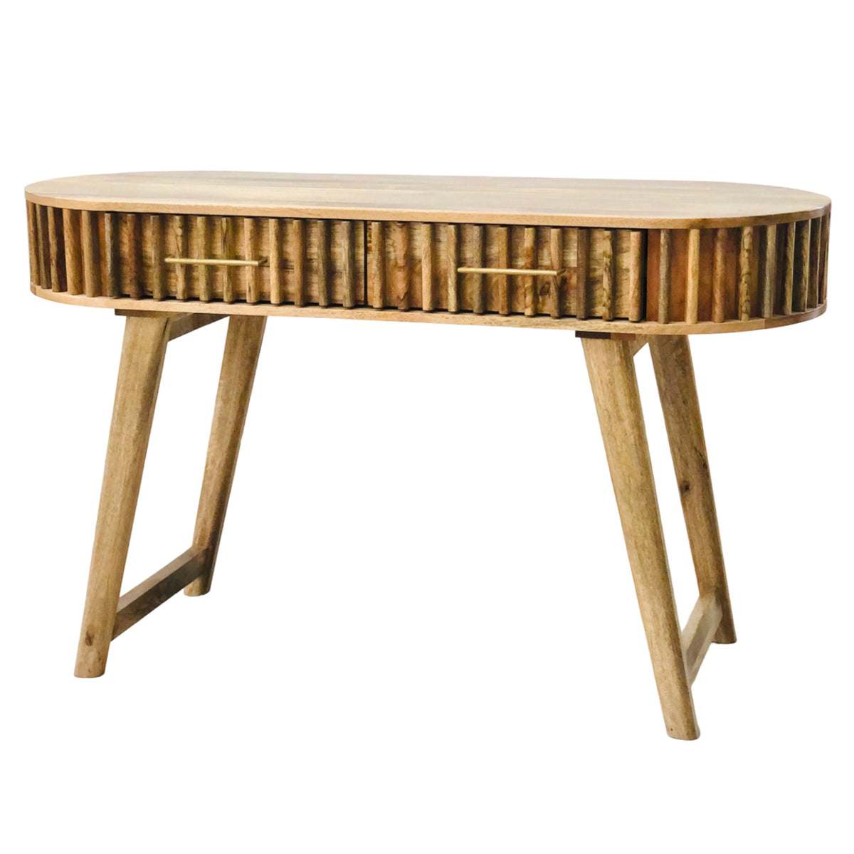 Slatted Mango Wood Console Table