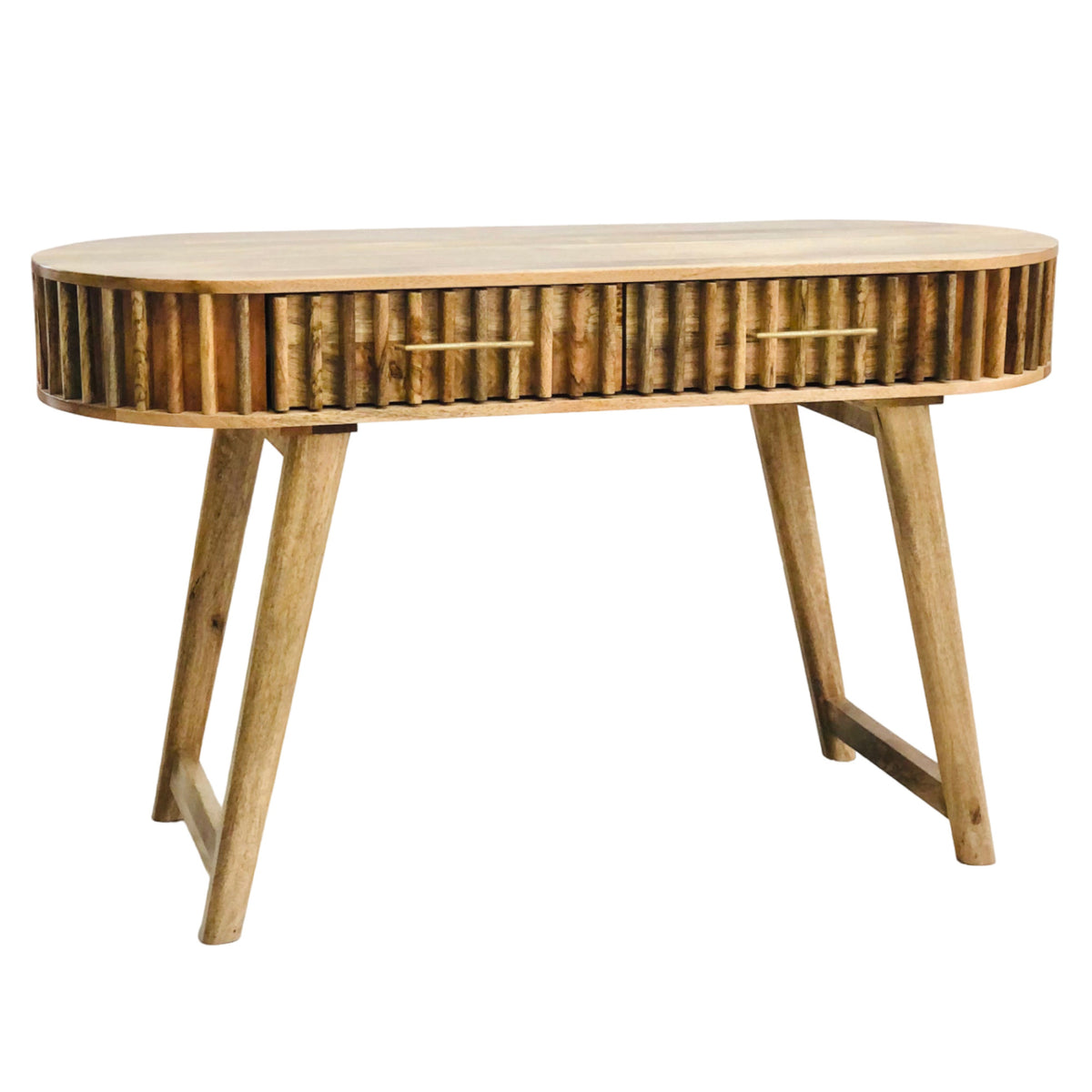 Slatted Mango Wood Console Table