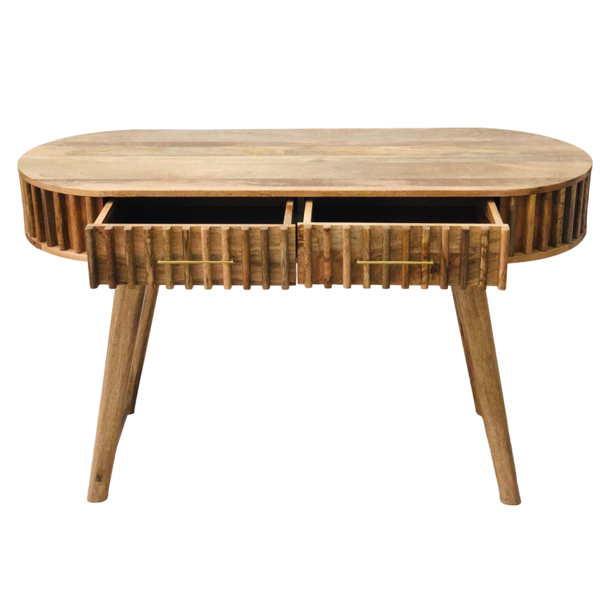 Slatted Mango Wood Console Table