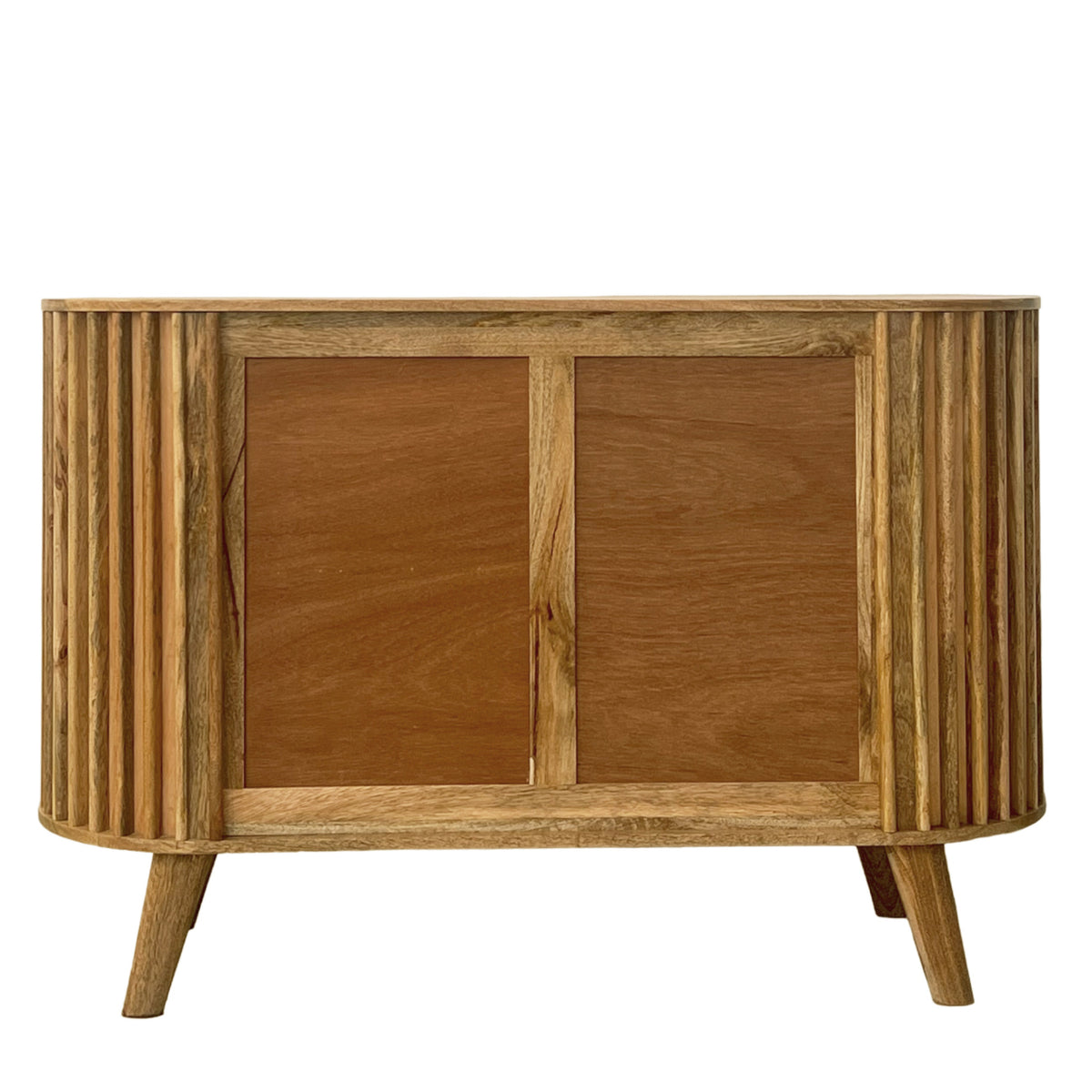 Slatted Mango Wood 3 Drawer Sideboard