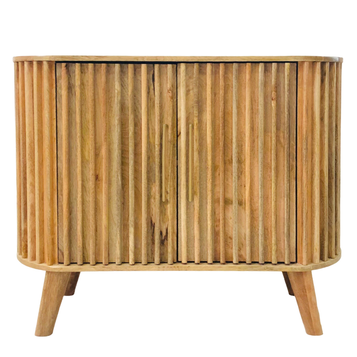 Slatted Mango Wood 2 Door Sideboard