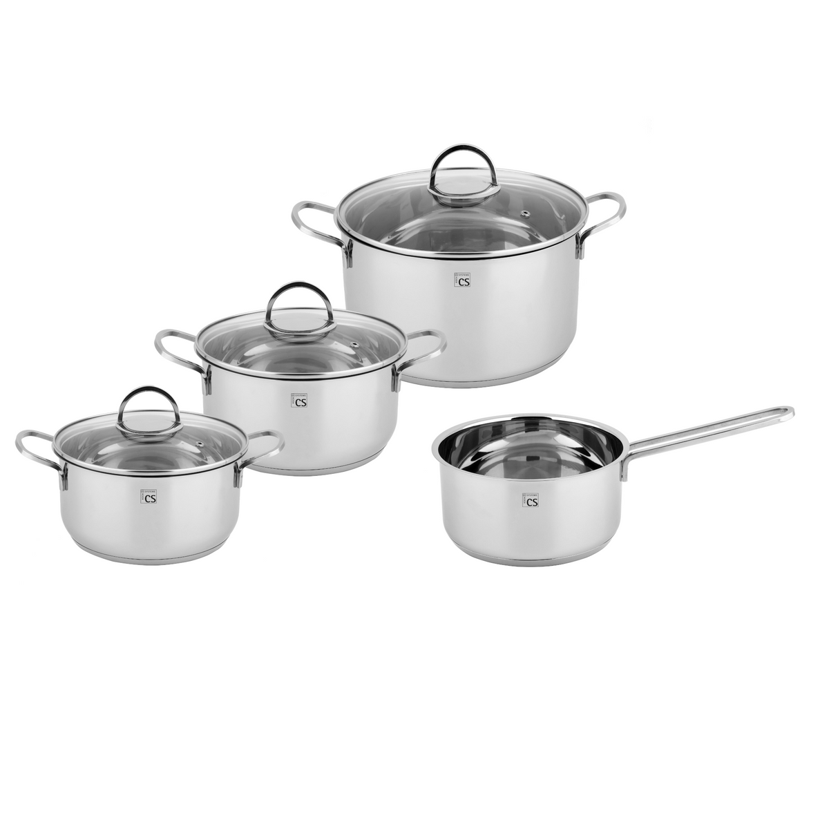 Trier 4pcs Stainless Steel Cookware Set