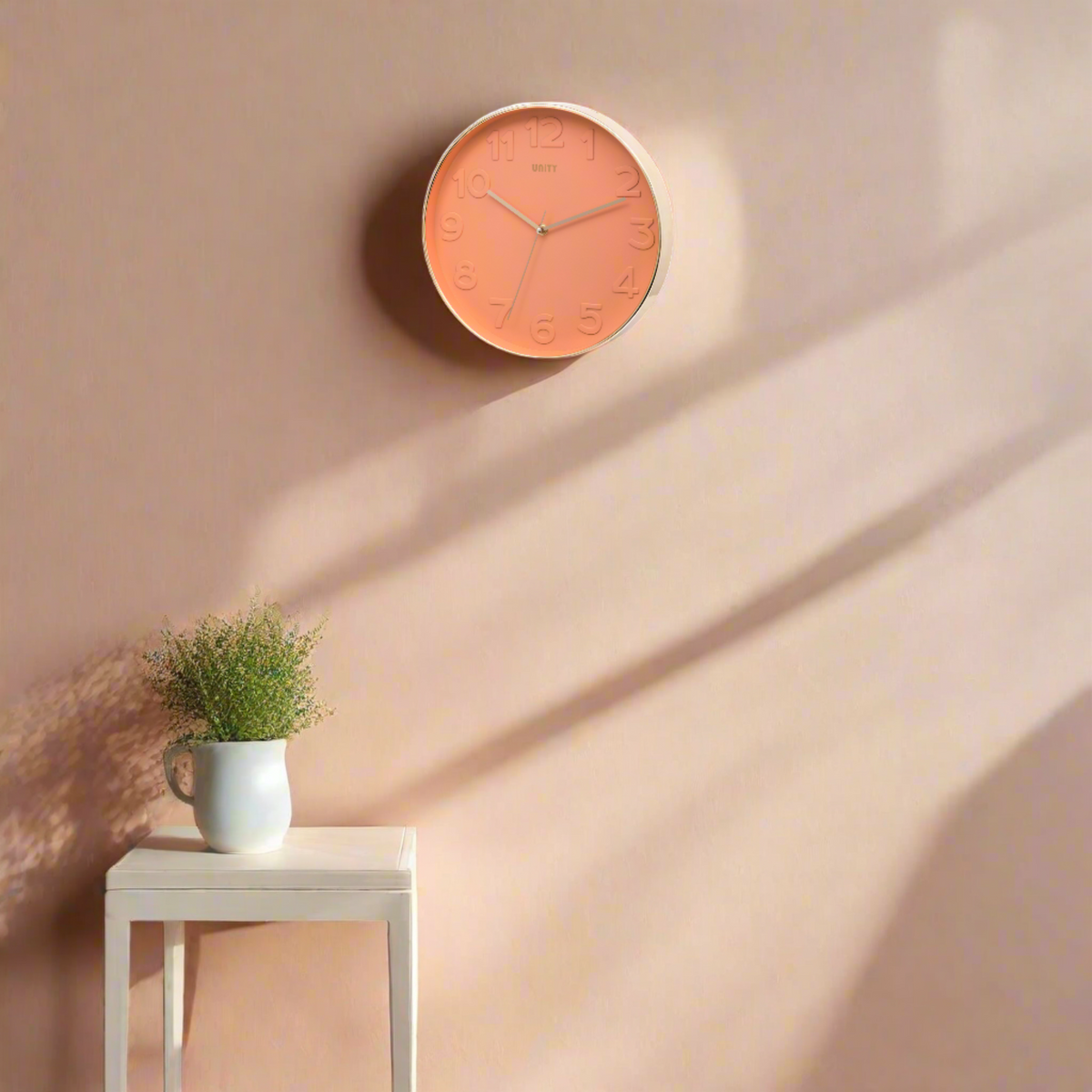 Bergen 30cm Wall Clock - Peach &amp; Gold