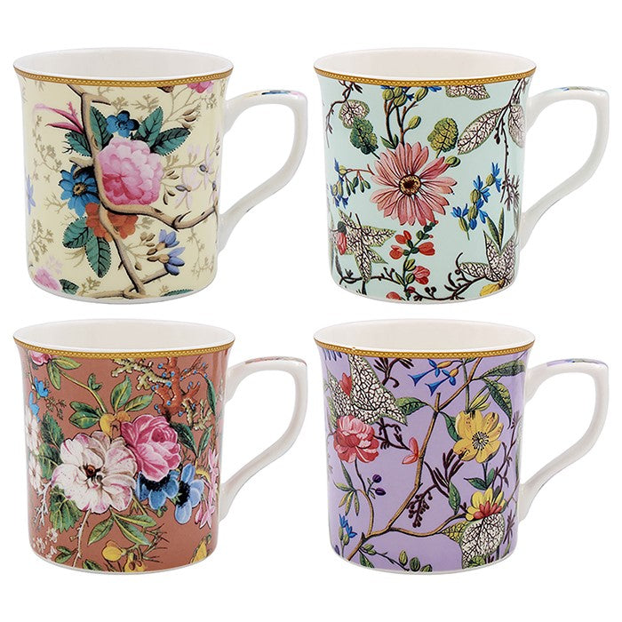 William Kilburn Fine China Mugs - Set of 4