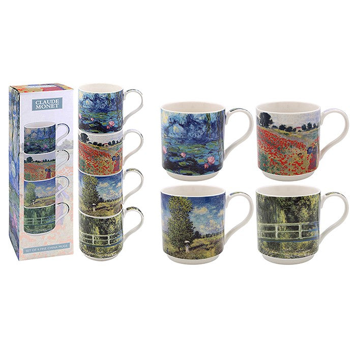 Claude Monet Stacking Mugs - Set of 4